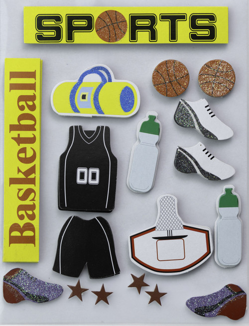 Little Birdie 3D Embellishment 16/Pkg-Basketball Champ - CR83638