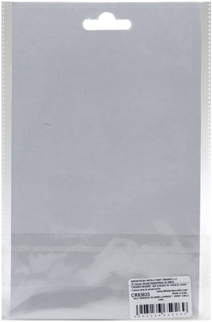 Little Birdie 3D Embellishment 11/Pkg-Sweet Girls - CR83633 Little Birdie 3D Embellishment 11/Pkg-Sweet Girls - CR83633