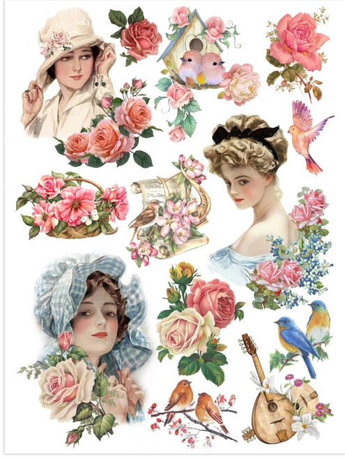 Little Birdie Deco Transfer Sheet A4-Country Maiden - TRNSFR1-87278 - 8903236696707