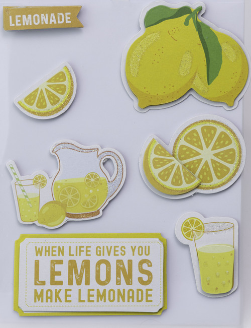 Little Birdie 3D Embellishment 7/Pkg-Lemon And Lemonade CR83605