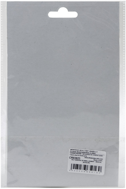 Little Birdie 3D Embellishment 9/Pkg-Musical Notes - CR83623