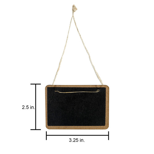 Little Birdie Hanging Mini Chalkboard Sign 2/Pkg-Rectangle Curve Edge - CHKLBRD1-89201