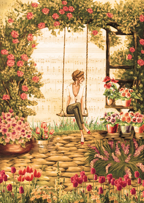 Little Birdie Decoupage Paper A4 2/Pkg-Cottage Garden - DECOU1-89635
