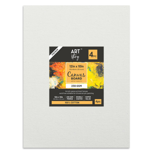 Little Birdie Canvas Board Rectangle 10"X12" 4/Pkg-10"X12" - CR90635 - 8903236730883