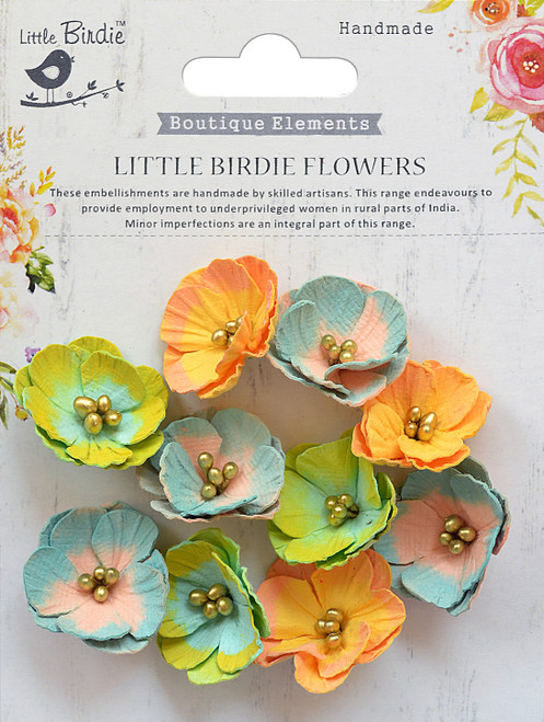 Little Birdie Embossed Daisies 10/Pkg-Pastel Palette DAISIES-70116 - 8903236519617