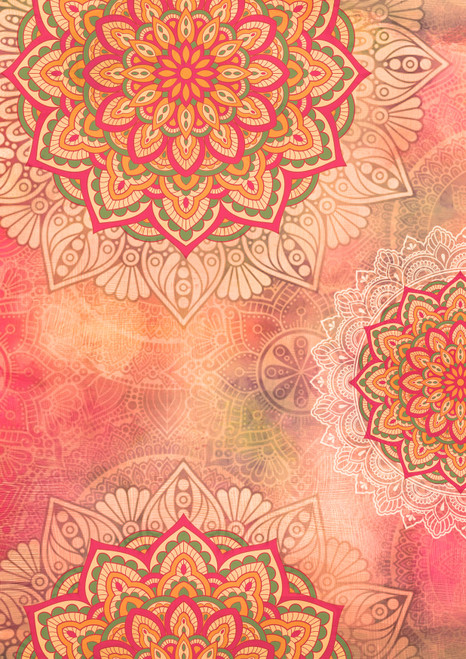 Little Birdie Decoupage Paper A4 2/Pkg-Floral Mandala - DECOU1-89639