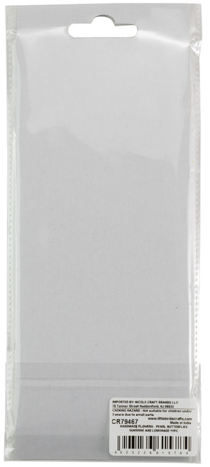 Little Birdie Pearl Butterflies 11/Pkg-Sunshine And Lemonade - CR79467 Little Birdie Pearl Butterflies 11/Pkg-Sunshine And Lemonade - CR79467