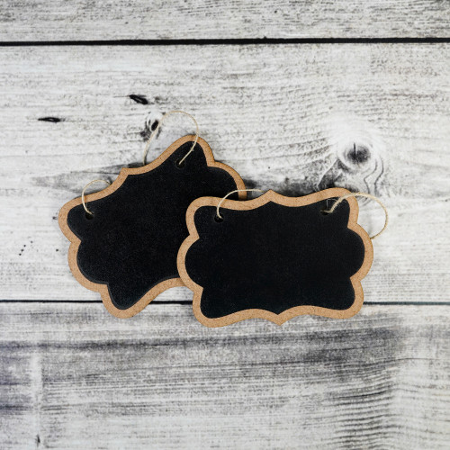 Little Birdie Hanging Mini Chalkboard Sign 2/Pkg-Scalloped Oval - CHKLBRD1-89198 Little Birdie Hanging Mini Chalkboard Sign 2/Pkg-Scalloped Oval - CHKLBRD1-89198