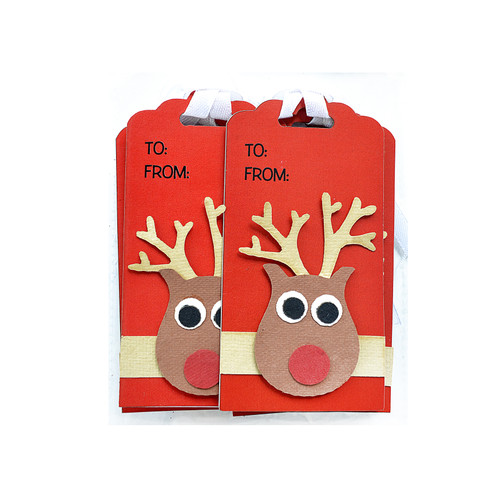 Little Birdie Christmas Gift Tag 10/Pkg-Reindeer - CR83343