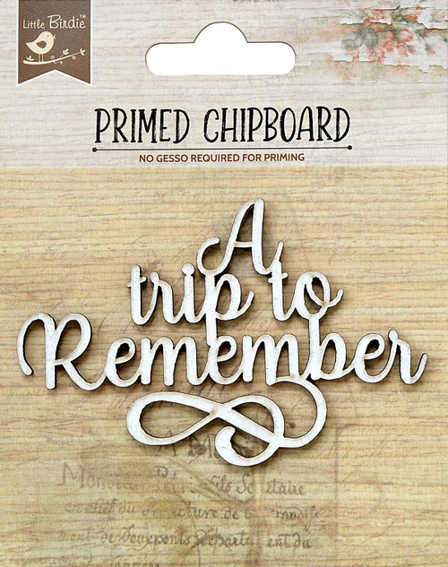 Little Birdie Laser Cut Primed Chipboard 1/Pkg-A Trip To Remember 1PCBD299-82896 - 8903236651898