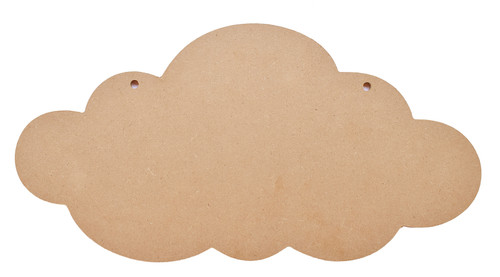 Little Birdie MDF Name Board Cloud 15.7"X7.8"-15.7"X7.8" - CR86420 - 8903236688122