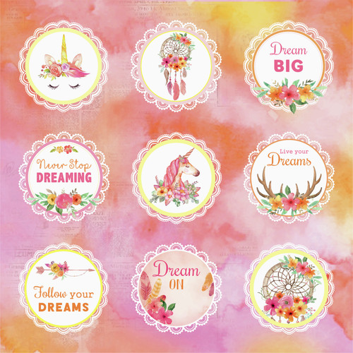 Little Birdie Cardstock Pack 6"X6" 24/Pkg-Boho Dreams - CR83875 Little Birdie Cardstock Pack 6"X6" 24/Pkg-Boho Dreams - CR83875