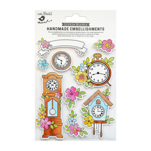 Little Birdie Sticker Embellishment 9/Pkg-Floral Hours CR79697 - 8903236618082