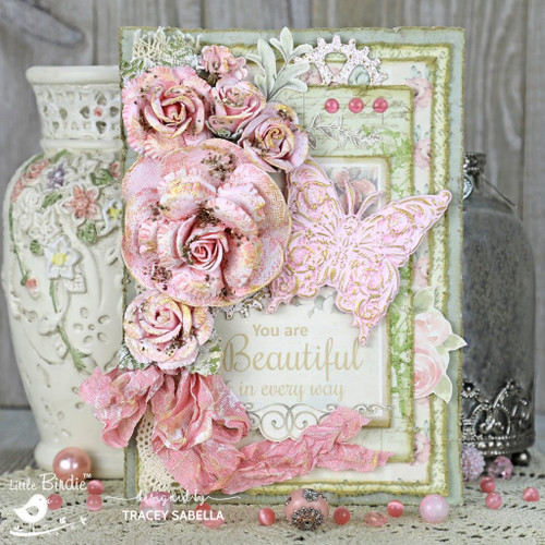 Little Birdie Cardstock Pack 6"X6" 12/Pkg-Shabby Chic Bouquet - CR84006 Little Birdie Cardstock Pack 6"X6" 12/Pkg-Shabby Chic Bouquet - CR84006