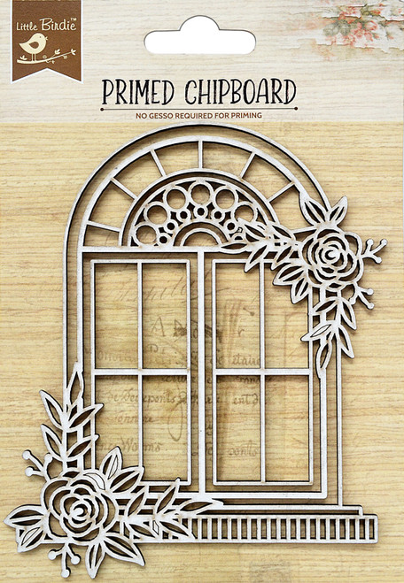 Little Birdie Laser Cut Primed Chipboard 1/Pkg-Arch Garden Window - 1PCBD399-82986 - 8903236652796