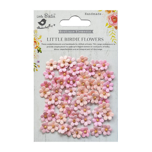 Little Birdie Beaded Micro Petals 60/Pkg-Pearl Pink - CR69383 - 8903236512274