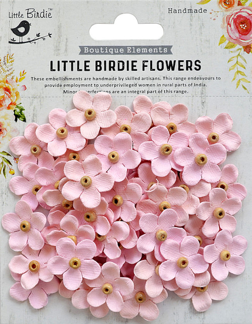 Little Birdie Beaded Blooms 50/Pkg-Pearl Pink BLOOMS-69344 - 8903236511888