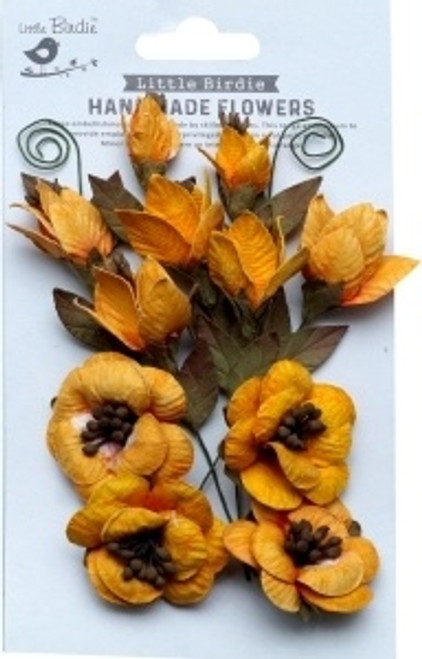 Little Birdie Denny Paper Flowers 13/Pkg-Jennifer - DENNY-88209 - 8903236706611