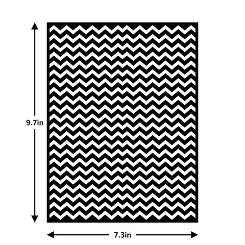 Little Birdie Reusable Stencil 7.3"X9.7"-Chevron RUSNTL9-64149