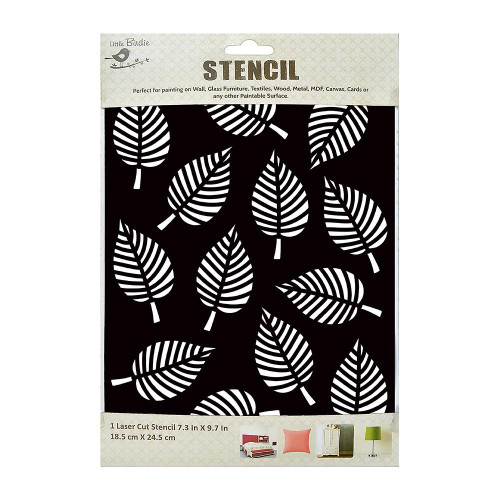 Little Birdie Reusable Stencil 7.3"X9.7"-Leaf Melody - RUSNTL9-57131 - 8903236389685