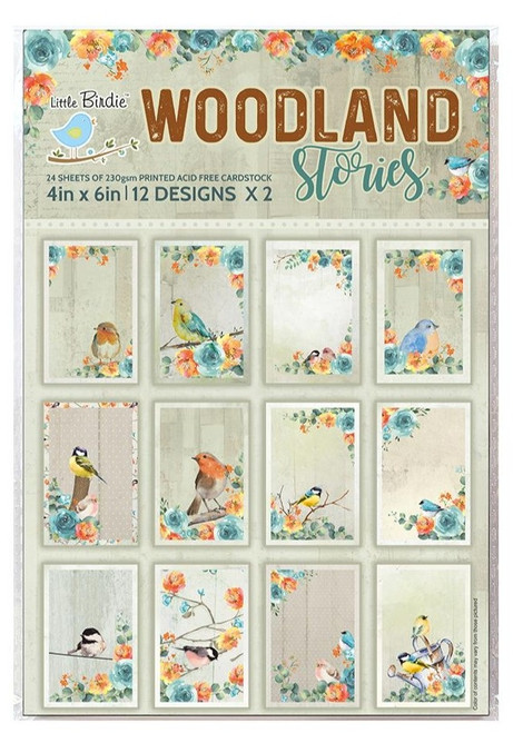 Little Birdie Woodland Stories Journaling Cards 4"X6" 24/Pkg-Woodland Stories CR79491 - 8903236616026