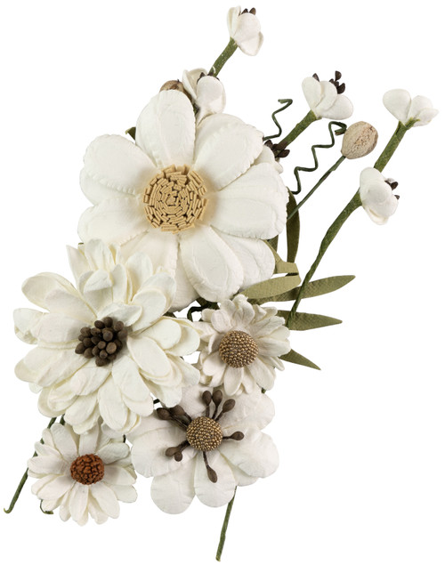 Little Birdie Heleen Paper Flowers 12/Pkg-Amor Mio - HELEEN1-91533
