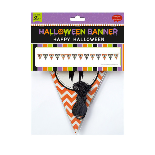 Little Birdie Word Banner With Cotton Thread 3Mtr 14/Pkg-Happy Halloween CR62585 - 8903236444230