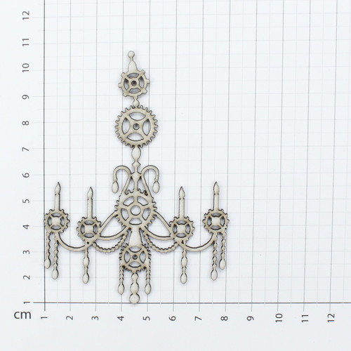 Little Birdie Primed Chipboard-Cog Chandelier PCBD299-85103