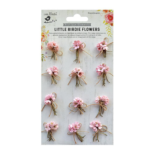 Little Birdie Paper Bouquet 12/Pkg-Pearl Pink BOUQT12-69308 - 8903236511529