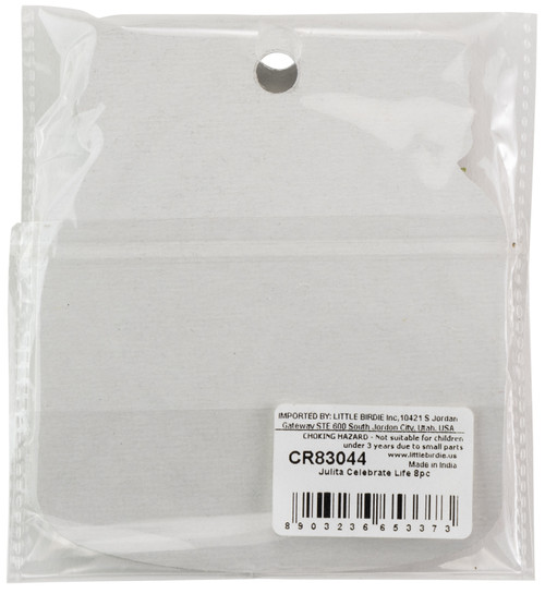 Little Birdie Julita Paper Flowers 8/Pkg-Celebrate Life - JULITA-83044