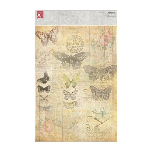 Little Birdie Decoupage Paper A4 4/Pkg-Butterfly Chronicle - DECOUA4-73471