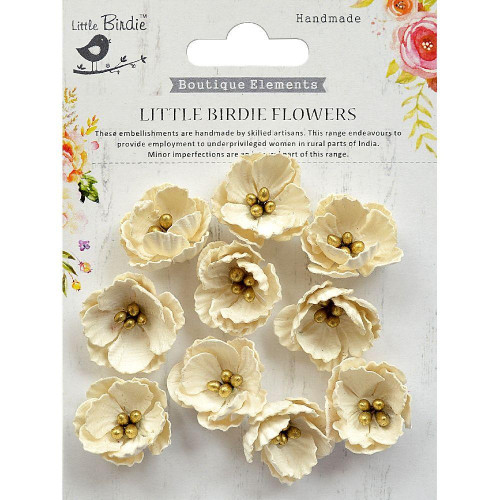 Little Birdie Embossed Daisies 10/Pkg-Moon Light DAISIES-70123 - 8903236519686