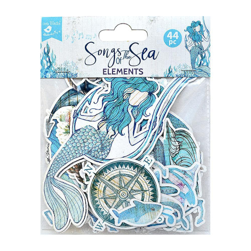 Little Birdie Ephemera Embellishment 44/Pkg-Song Of The Sea EPHM44-84083 - 8903236663778