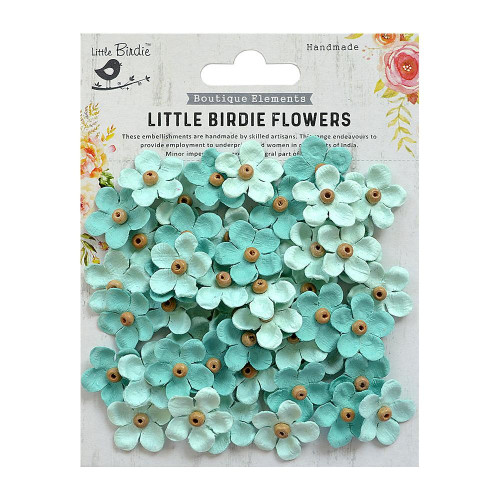 Little Birdie Beaded Blooms 50/Pkg-Arctic Ice - BLOOMS-69340 - 8903236511840