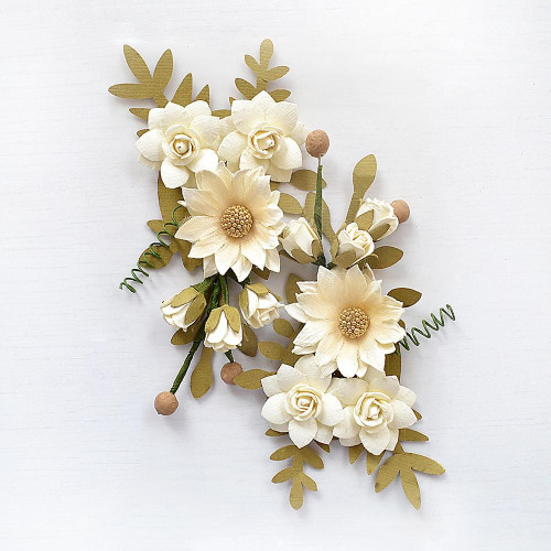 Little Birdie Fairy Rosa Paper Flowers 2/Pkg-Amor Mio - FAIRYROS-79428