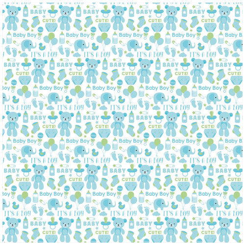 Little Birdie Little Miracle Cardstock Pack 12"X12" 12/Pkg-Baby Boy CR85665