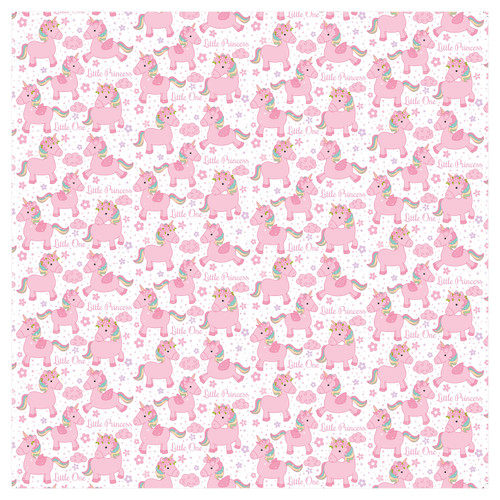 Little Birdie Little Miracle Cardstock Pack 12"X12" 12/Pkg-Baby Girl - CR85668