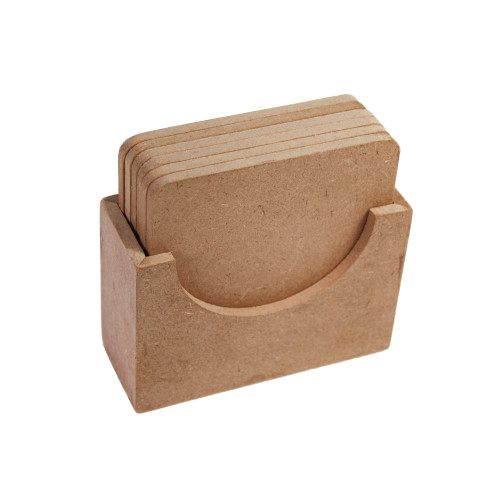 Little Birdie MDF Wood Coaster With Stand-Square 4"X4" - CR86516 - 8903236689082
