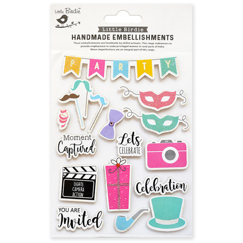 Little Birdie Trendy Embellishment 15/Pkg-Party Celebration CR72006 - 8903236539950