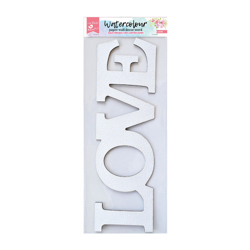 Little Birdie Watercolor Words 12", 1/Pkg-Love - WTRCLR12-73525 - 8903236555172