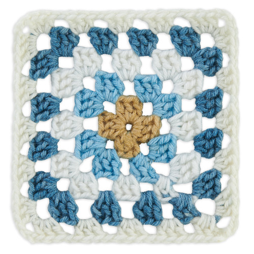 3 Pack - Red Heart All in One Granny Square-Aran - Soft Sky - E310GS-2011