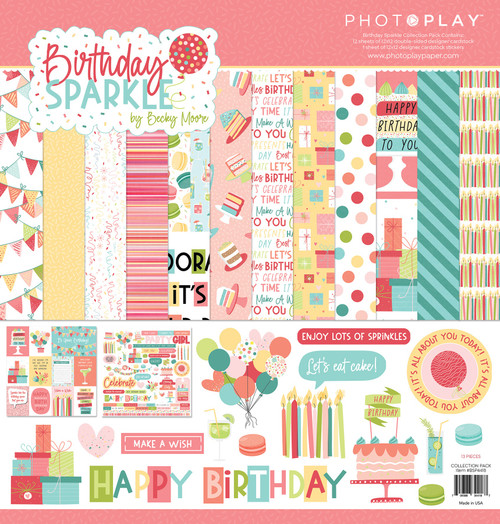 PhotoPlay Collection Pack 12"X12"-Birthday Sparkle BSP4418 - 709388344187