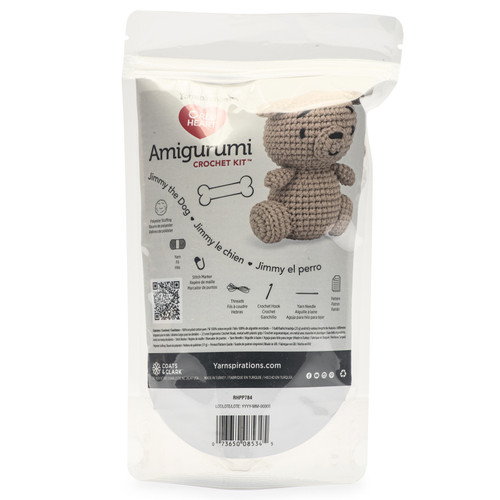 Red Heart Amigurumi Kit-Jimmy The Dog - RHPP784 - 073650085345