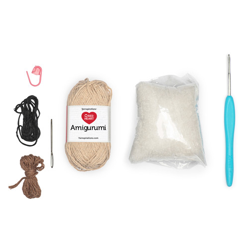 Red Heart Amigurumi Kit-Jimmy The Dog - RHPP784 Red Heart Amigurumi Kit-Jimmy The Dog - RHPP784