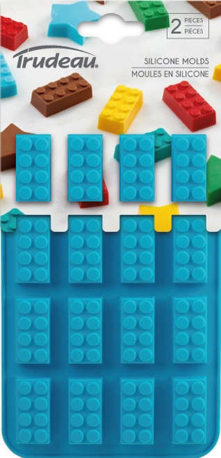 2 Pack - Trudeau Silicone Chocolate Mold 2/Pkg-Building Bricks - 05119227 - 063562676014