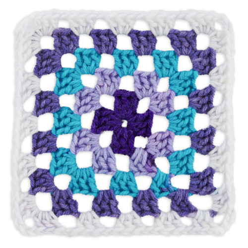 Red Heart All in One Granny Square-Soft White Amethyst E310GS-2005