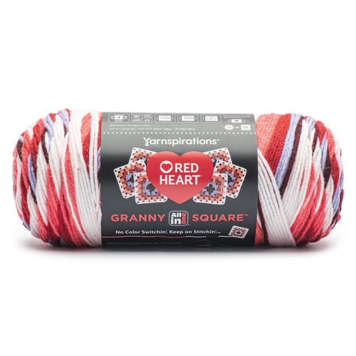 Red Heart All in One Granny Square-Soft White - Hot Stuff - E310GS-2000 - 073650082375