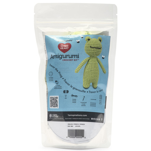 Red Heart Amigurumi Kit-Trevor The Frog - RHPP792 - 073650085666