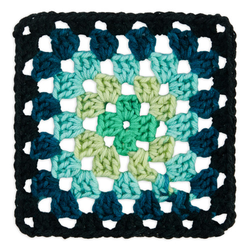 Red Heart All in One Granny Square-Black Cyber Leaf E310GS-2021