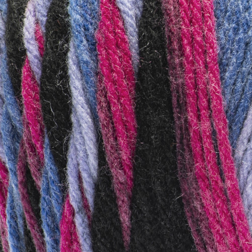 Red Heart All in One Granny Square-Black - Hyper Violet - E310GS-2022